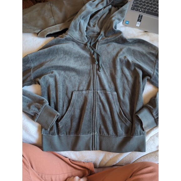 Juicy Couture green zip up hoodie size medium - Picture 4 of 8